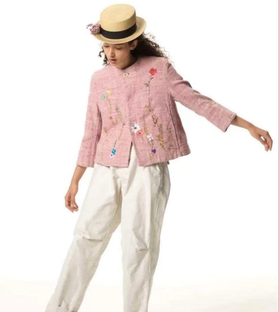 ♡ 45rpm 綿麻ツイード刺繍のジャケット♡