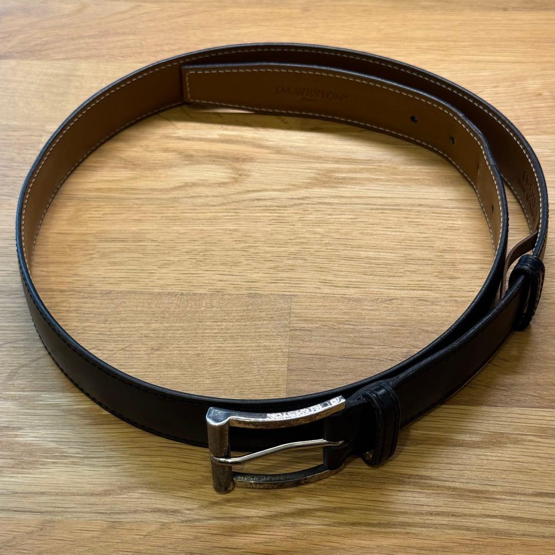 J.M. Weston 黒 レザー ベルト
