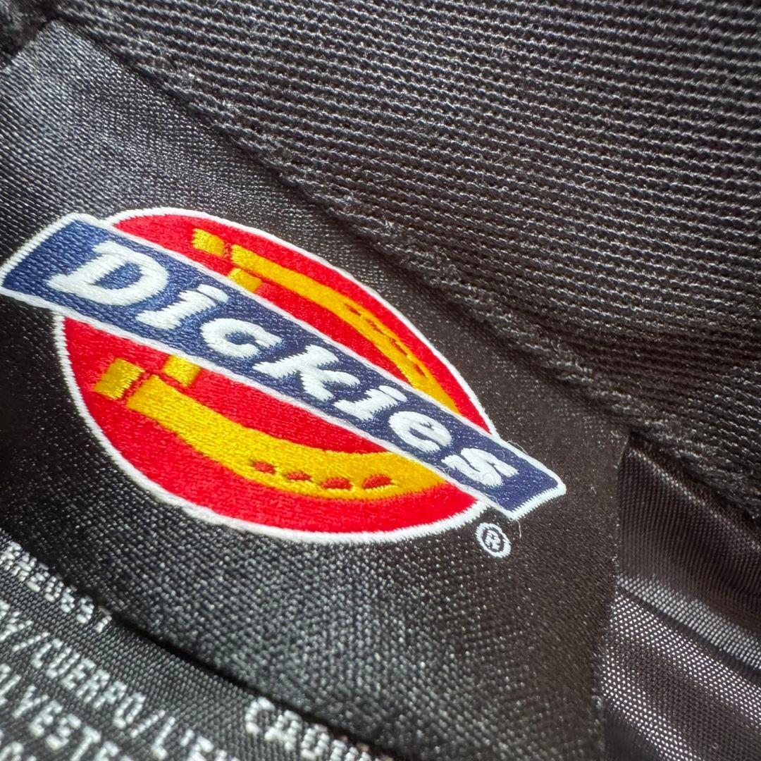 古着 00s Dickies ワークジャケット ブラック キルティング 無地