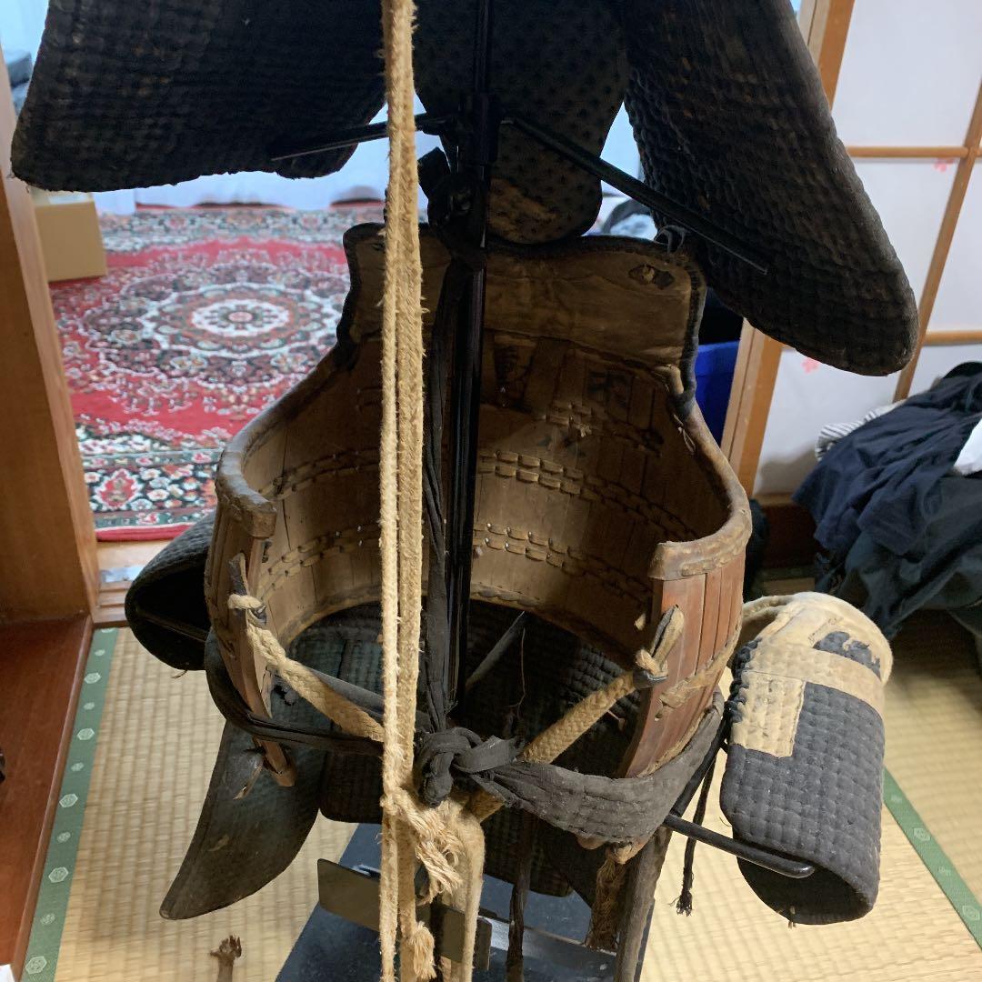 剣道防具　レトロ　スタンド付き　送料込み　骨董　昭和10年