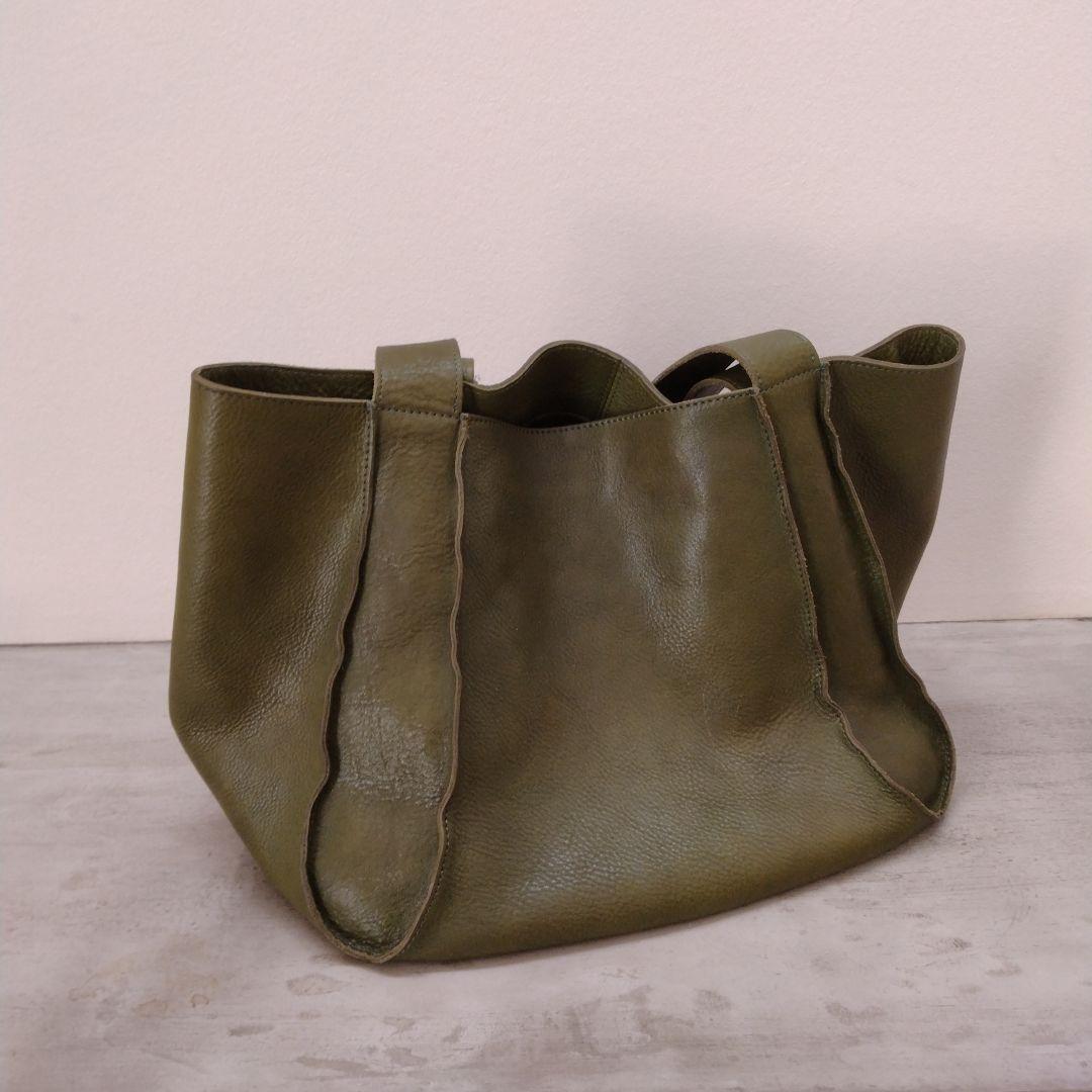 腸*イ様 ヨーガンレール　レザー　トートバッグ　ショルダーバッグ　大容量