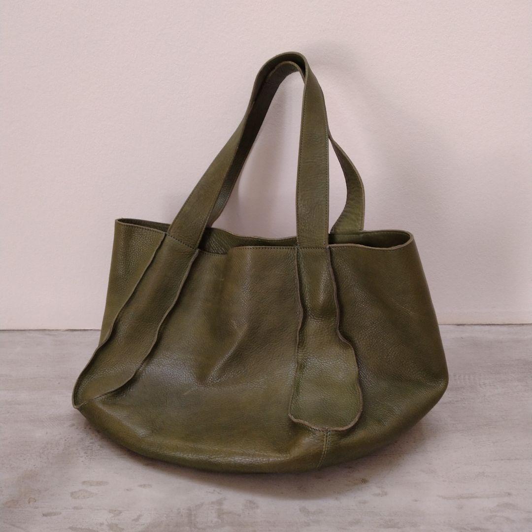 腸*イ様 ヨーガンレール　レザー　トートバッグ　ショルダーバッグ　大容量