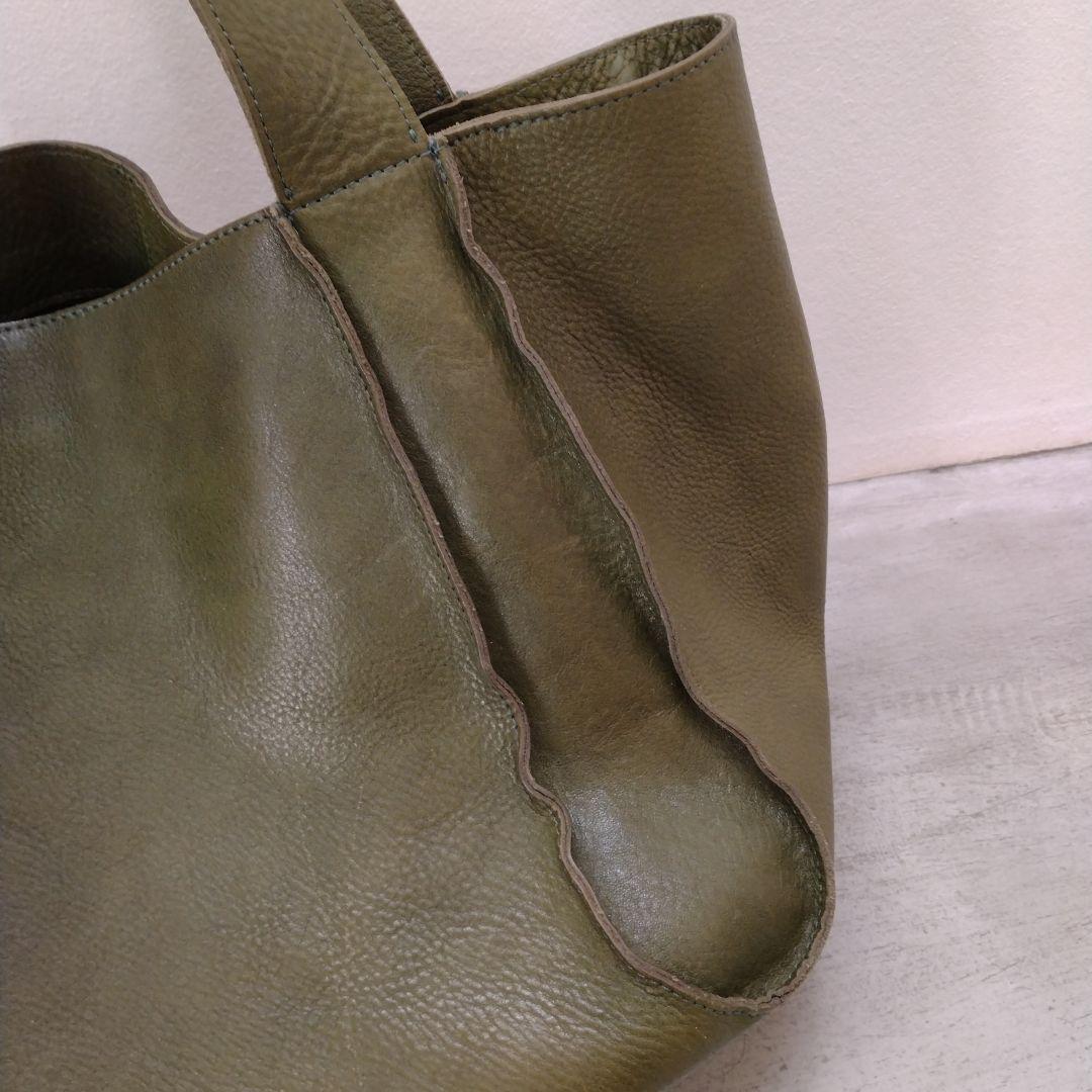 腸*イ様 ヨーガンレール　レザー　トートバッグ　ショルダーバッグ　大容量