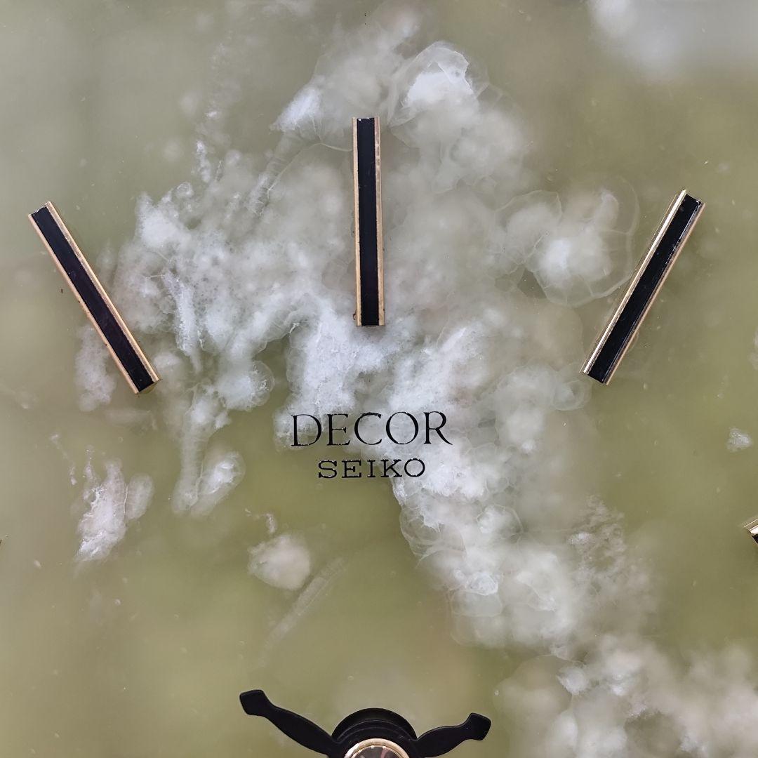 超激レア SEIKO 置時計 デコール AZ826G オニキス 大理石 最高級