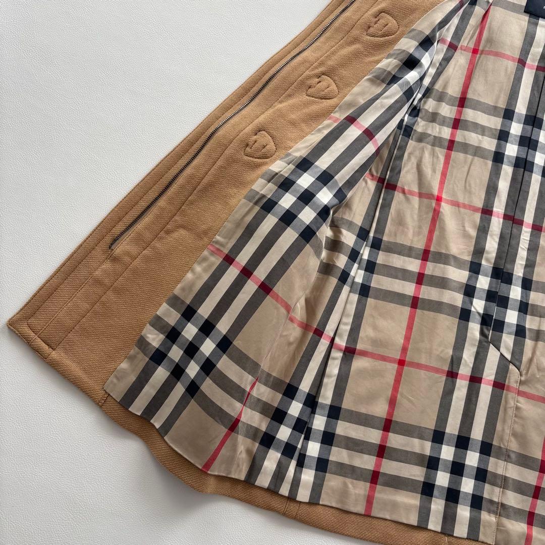 02438C 未使用品　バーバリーロンドン　ダッフルコート　ウール　ノバチェック