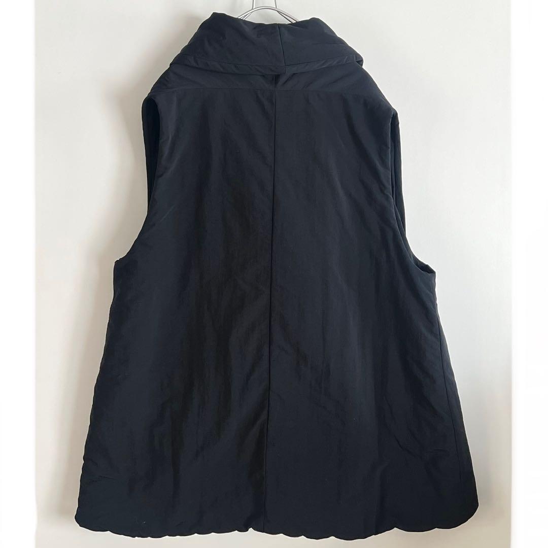 萌　MOYURU 中綿 ロングベスト　ブラック