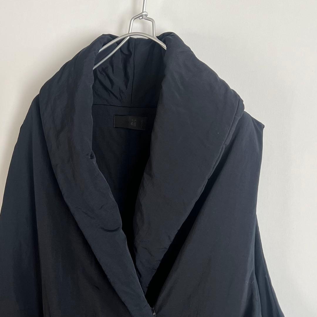 萌　MOYURU 中綿 ロングベスト　ブラック