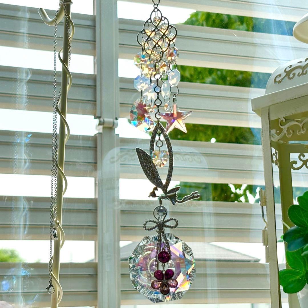 ブルーAB✩.*˚SWAROVSKIサンキャッチャー