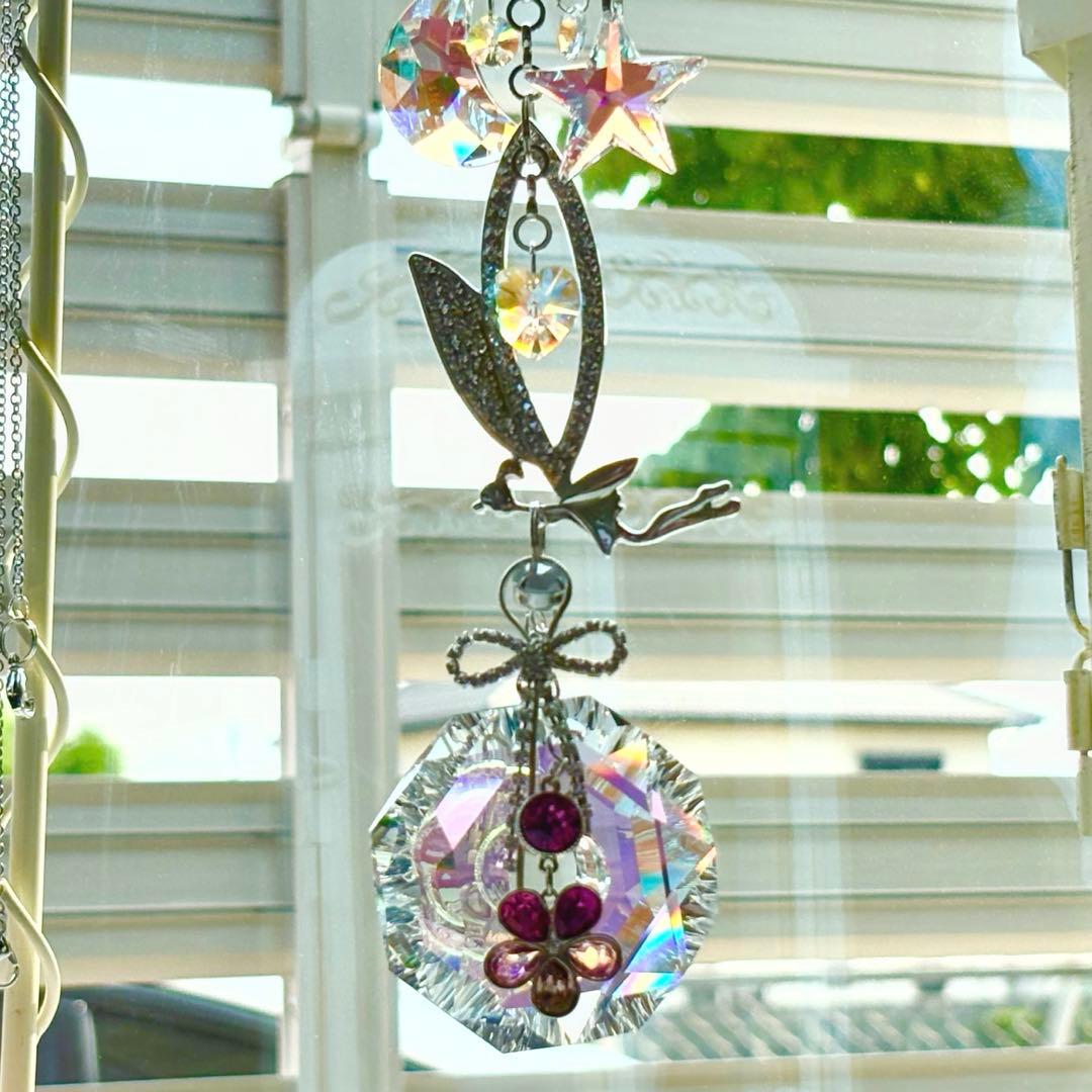 ブルーAB✩.*˚SWAROVSKIサンキャッチャー