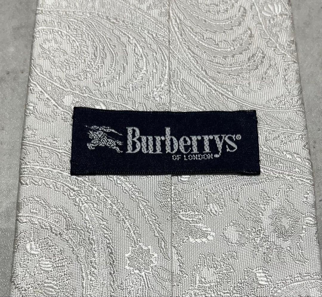 Burberrys ネクタイ ペイズリー柄 ホワイト