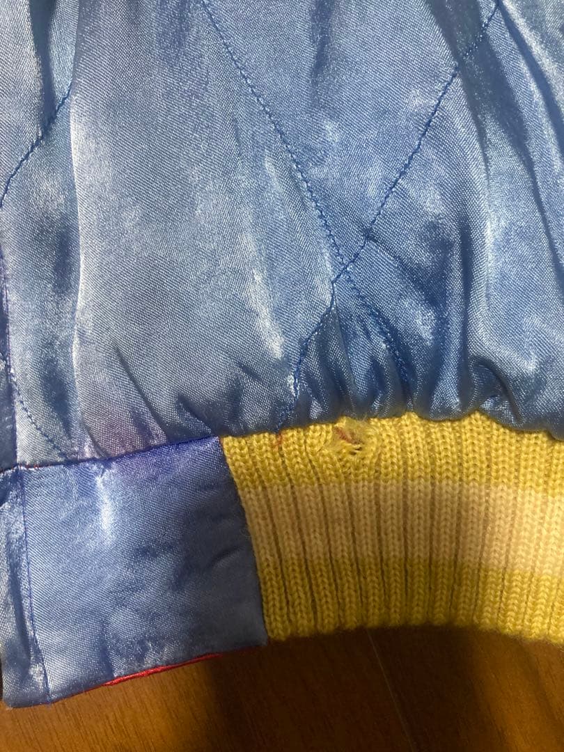 90sヒューストン飛有棲屯タグ　リバーシブルスカジャン　経年変化ダメージ　M