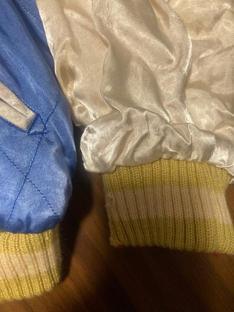 90sヒューストン飛有棲屯タグ　リバーシブルスカジャン　経年変化ダメージ　M