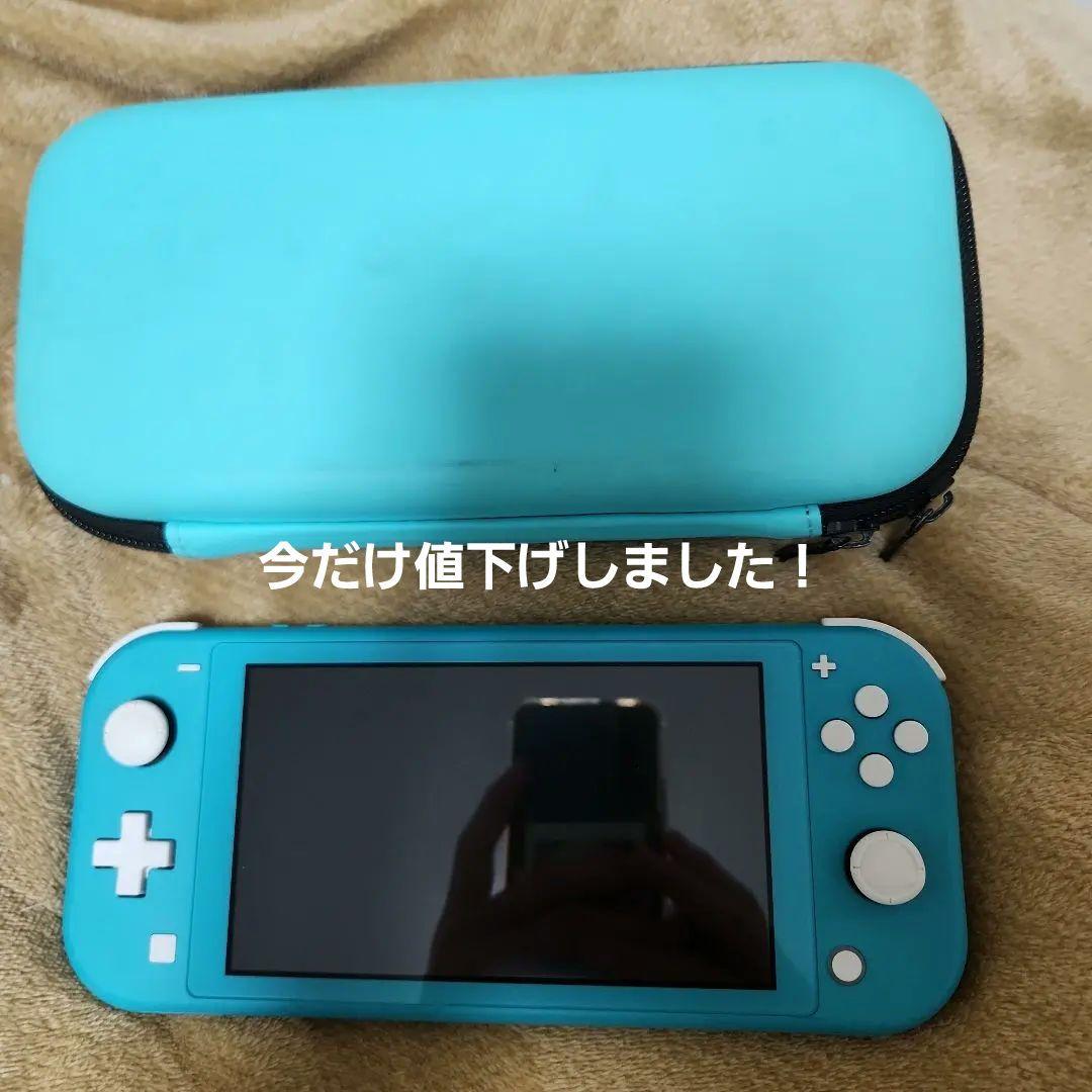 Switch ライト水色　カバーケース付き！ ジャンク品！　見た目新品