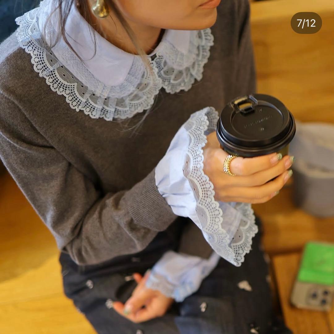 新品タグ付きgypsohilaジプソフィア レース　ニット　yori bibiy