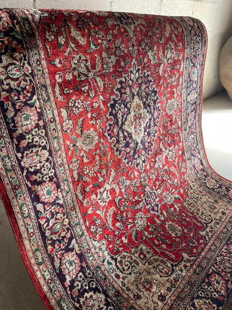 ペルシャ絨毯　シルク100% 100 × 152