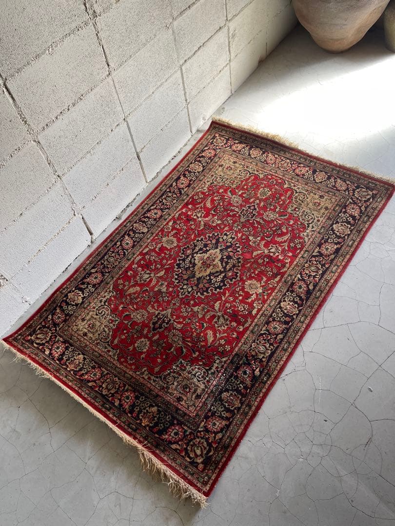 ペルシャ絨毯　シルク100% 100 × 152