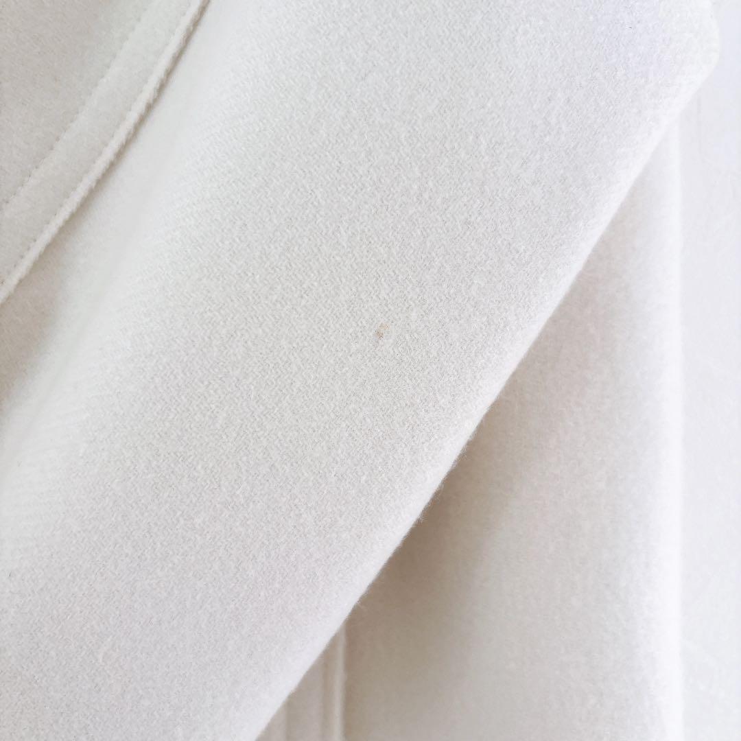 《新品》MAISON SPECIAL ローエッジコート S140メルトン 白 F