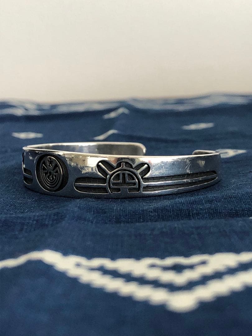 ジェイソンタカラ　オーバーレイ　バングル　メイズ　14K×シルバー　サンフェイス