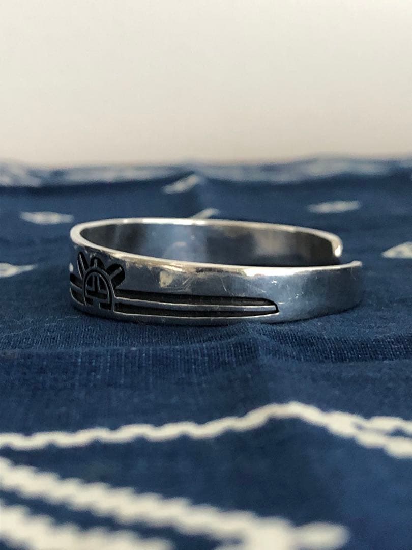 ジェイソンタカラ　オーバーレイ　バングル　メイズ　14K×シルバー　サンフェイス