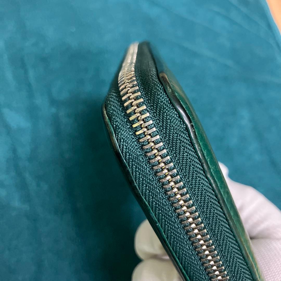 BVLGARI グリーンレザー 長財布