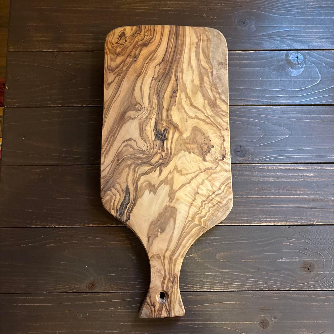 オリーブの木　手持ちまな板LL