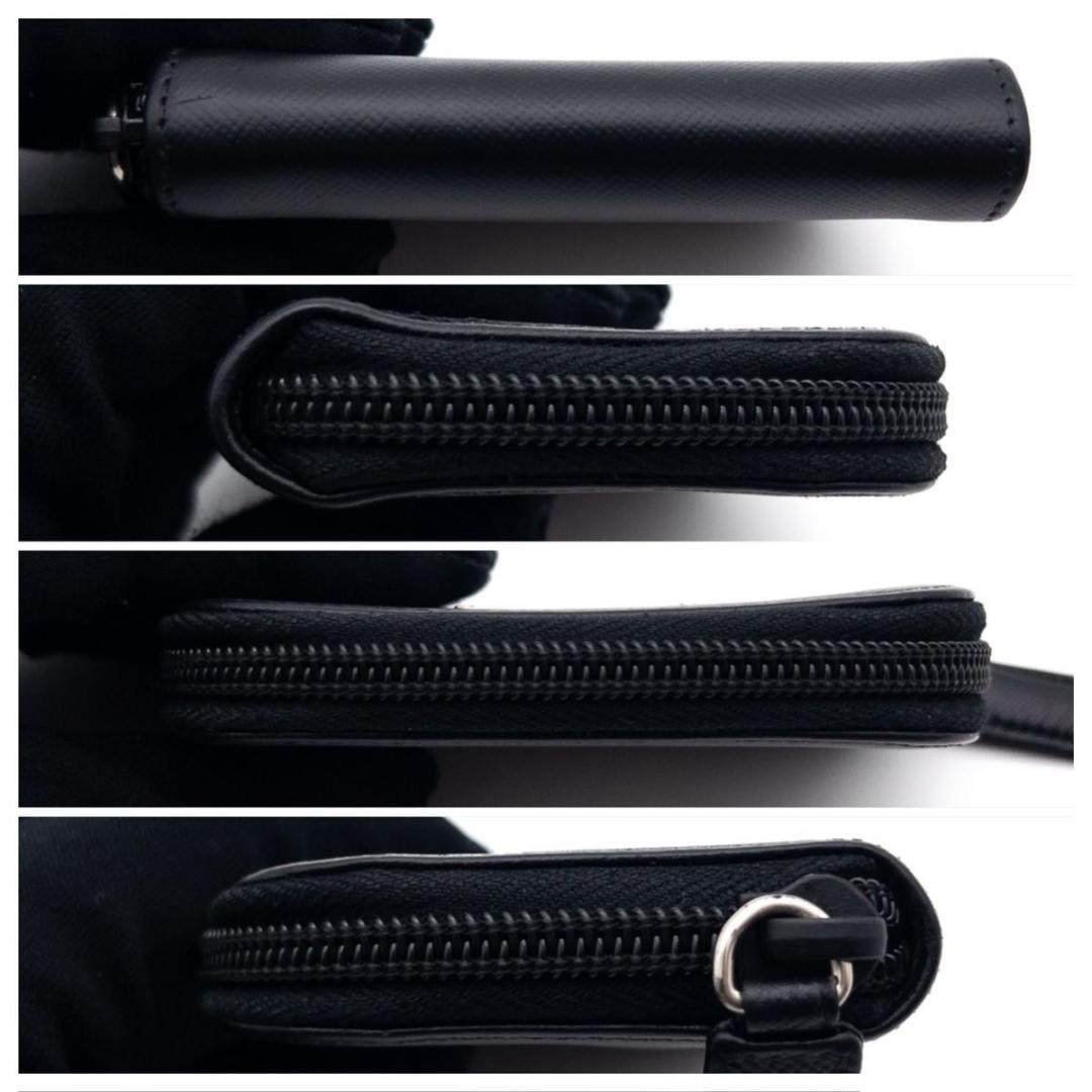 【極美品】PRADA ケース　トライアングルロゴ　サフィアーノ　黒