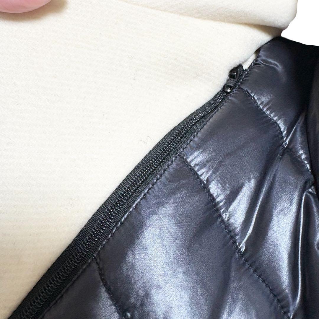 極美品✨HERNO ヘルノ ライナー付 フーディパイピングコート40 アイボリー