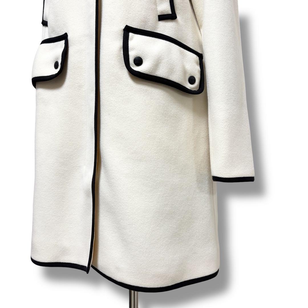 極美品✨HERNO ヘルノ ライナー付 フーディパイピングコート40 アイボリー