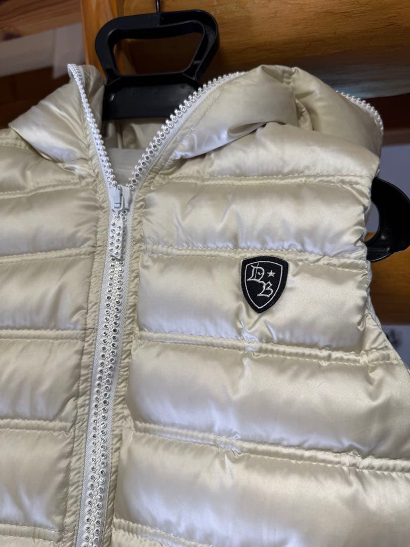 ダルタンボナパルト シャンパンゴールドホワイト ダウンベストジャケット ブルゾン