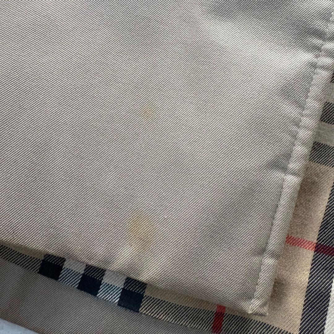 バーバリーズ　ステンカラーコート　ノバチェック　ベージュ　着用感L 英国製