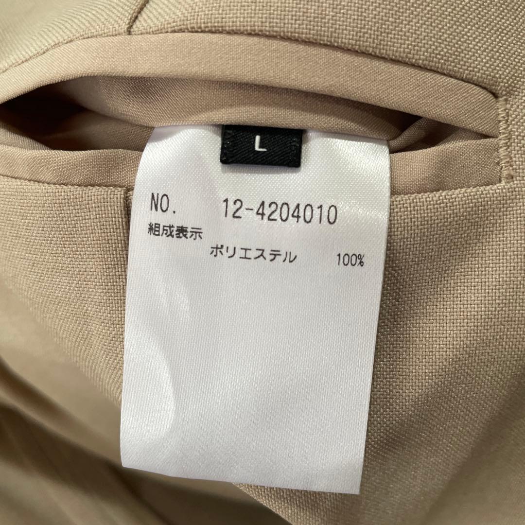 【PLST】プレミアムオックス　パンツスーツ　ダブルジャケット　セットアップ　L