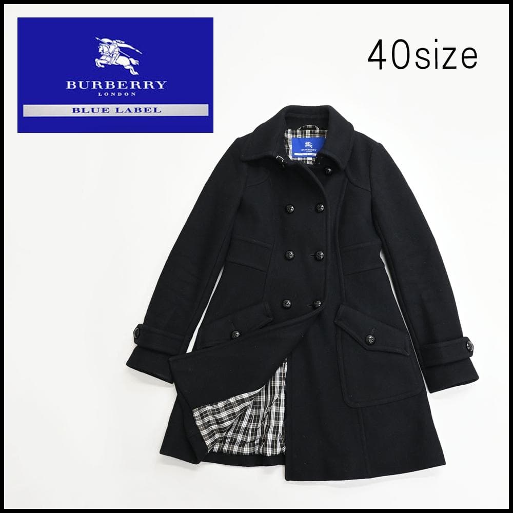 48159★バーバリーブルーレーベル コート 40 ノヴァチェック　ノバチェック