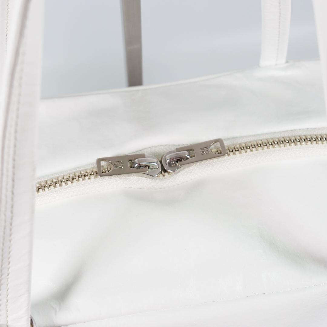 タグ付き未使用✨レン REN ボストンバッグ ホワイト ピッグスキン