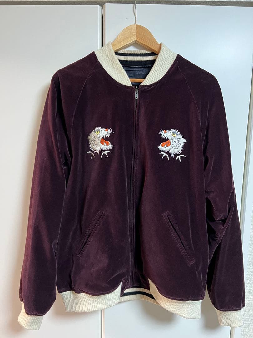 【希少サイズ】AVIREX ベロア　スカジャン