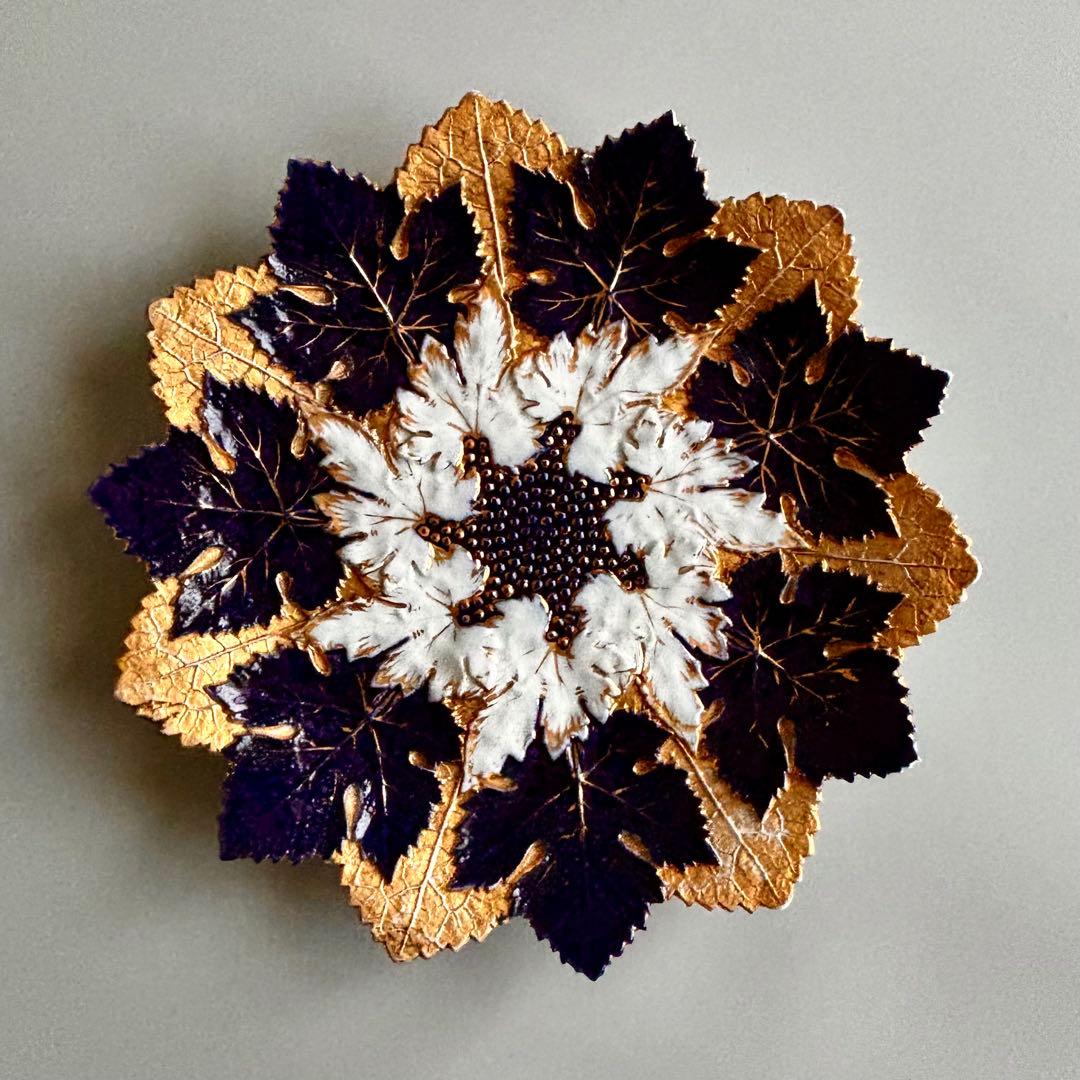 アンティーク　マイセン　豪華なリーフプレート　Meissen【稀少品・美術品】