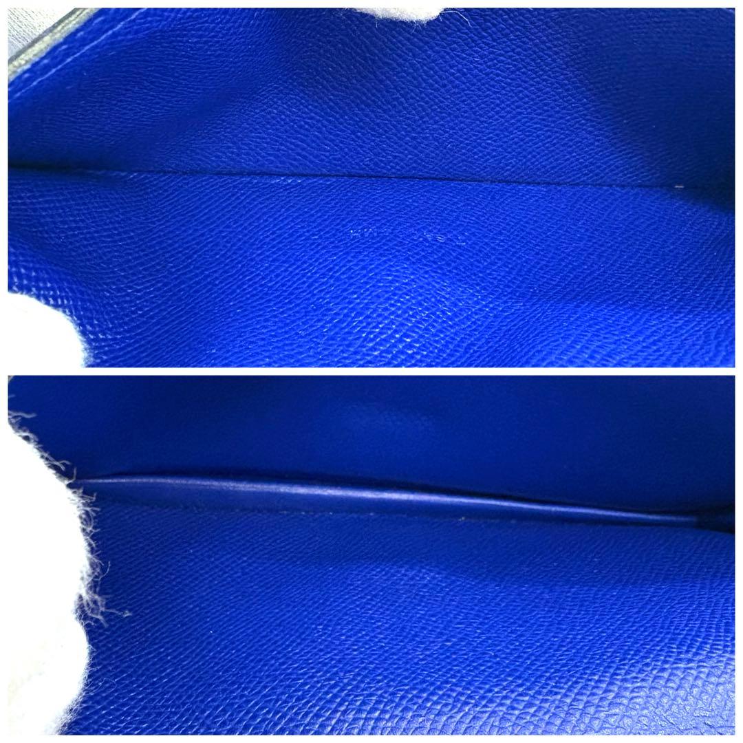 HERMES エルメス ベアンスフレ ブルーエレクトリック　長財布　ブルー