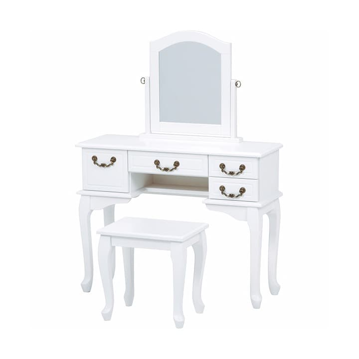 姫系猫足フェミニン　ドレッサー＋スツールセット