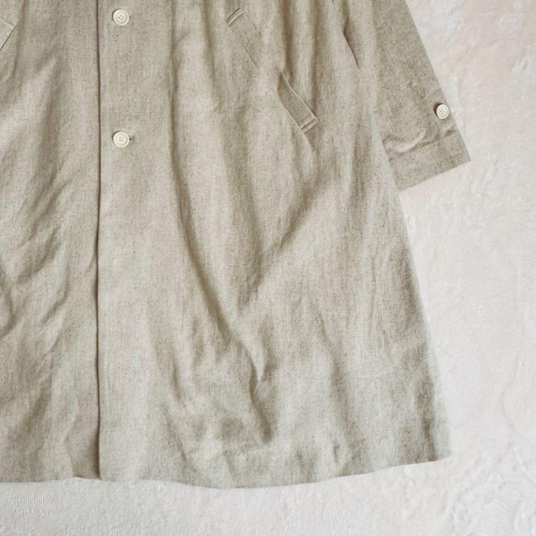 【新品タグ付き】かぐれ リネンレーヨンテントコート　　リネンコート ベージュ