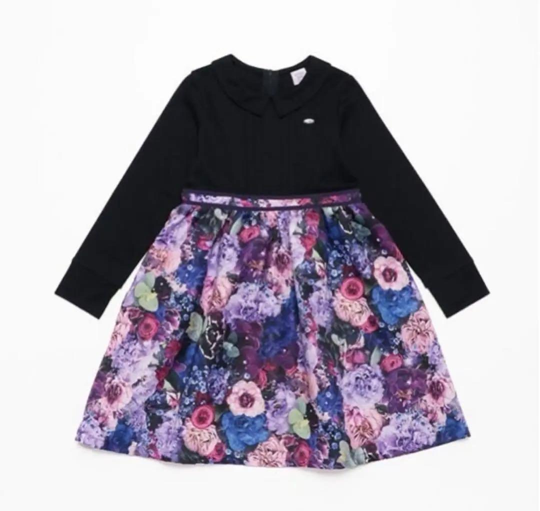 ANNA SUI mini BloomingGarden総柄ドッキングワンピース