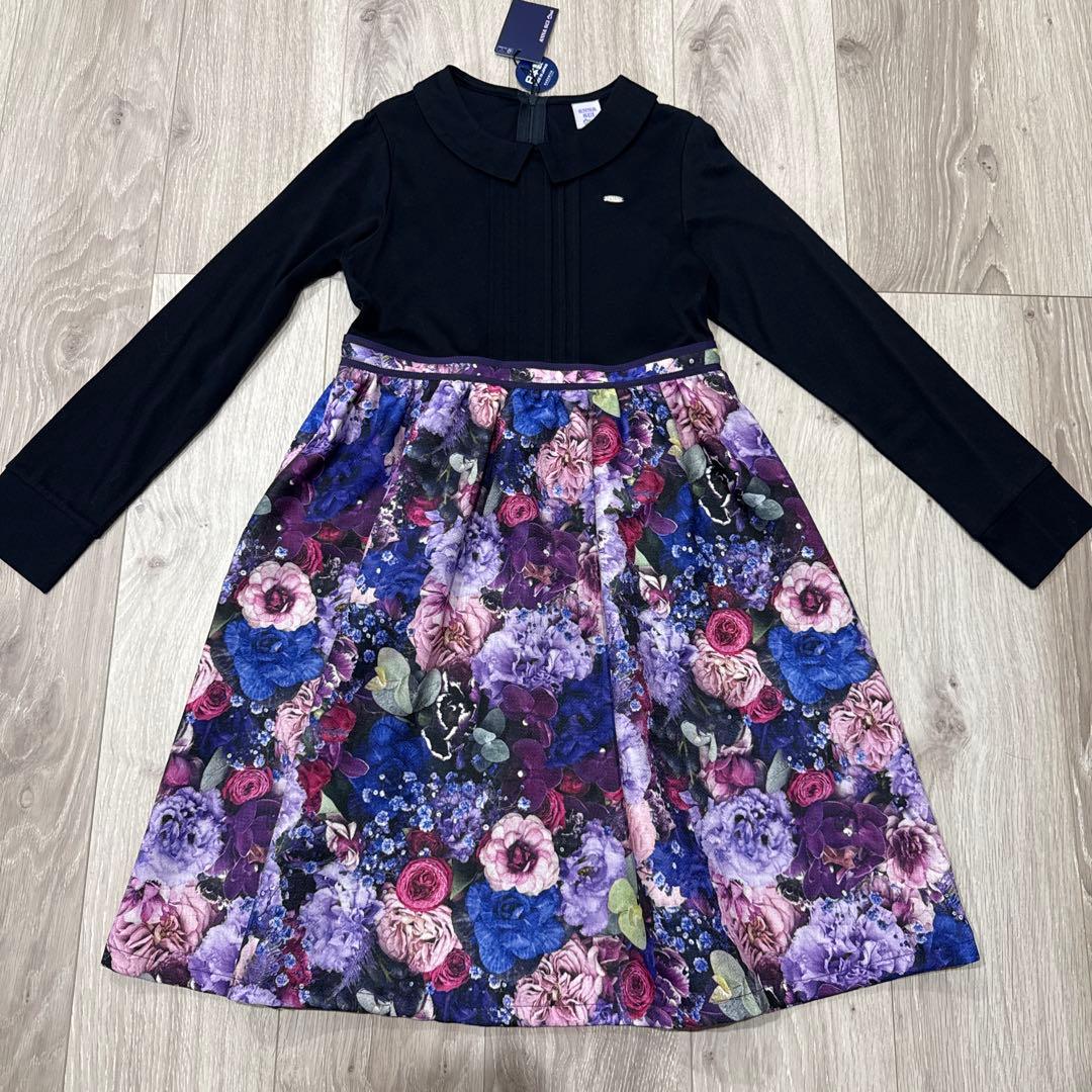 ANNA SUI mini BloomingGarden総柄ドッキングワンピース