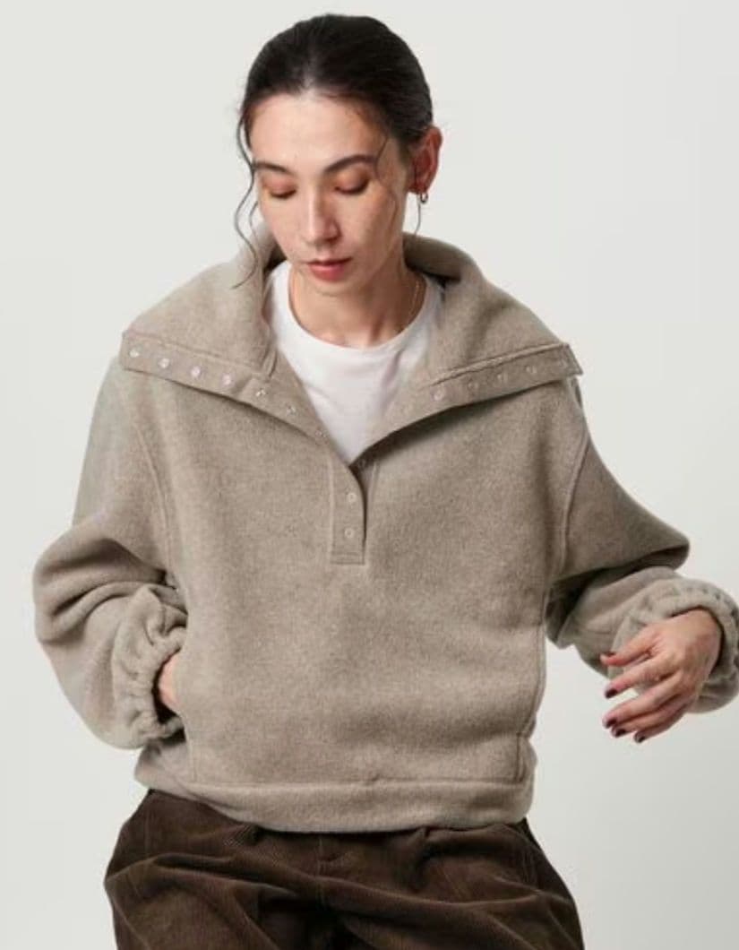 BEAUTY&YOUTH United arrowsフリーススナッププルオーバー