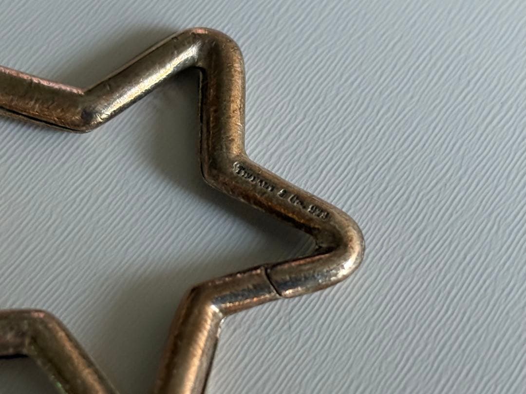 【変色あり】TIFFANY&Co. ティファニー 星形キーリング 925