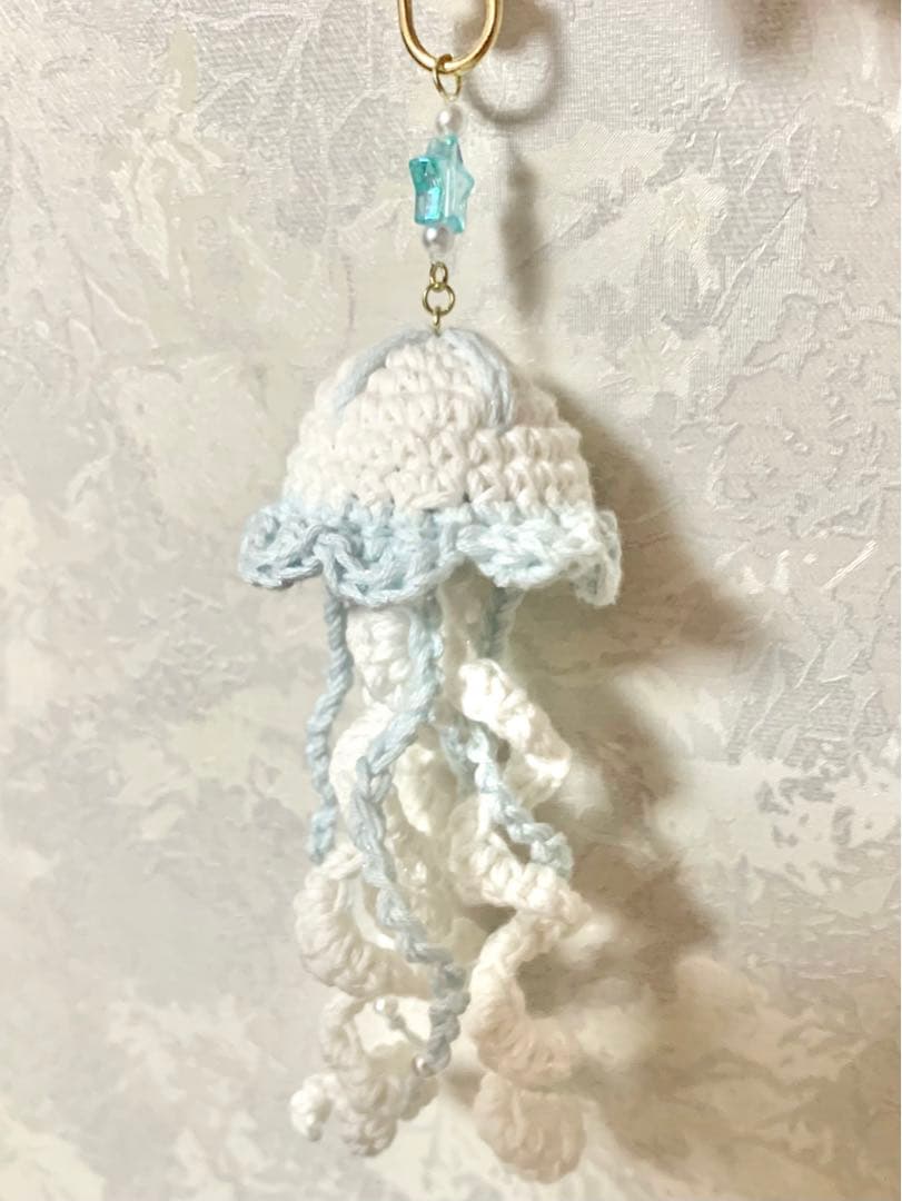 クラゲ あみぐるみ チャーム キーホルダー【オーダー】