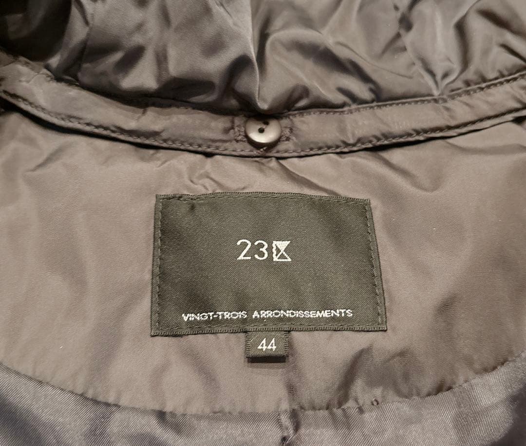 23区 大きいサイズ 洗える 撥水加工 中綿 ロングパディングアウター コート