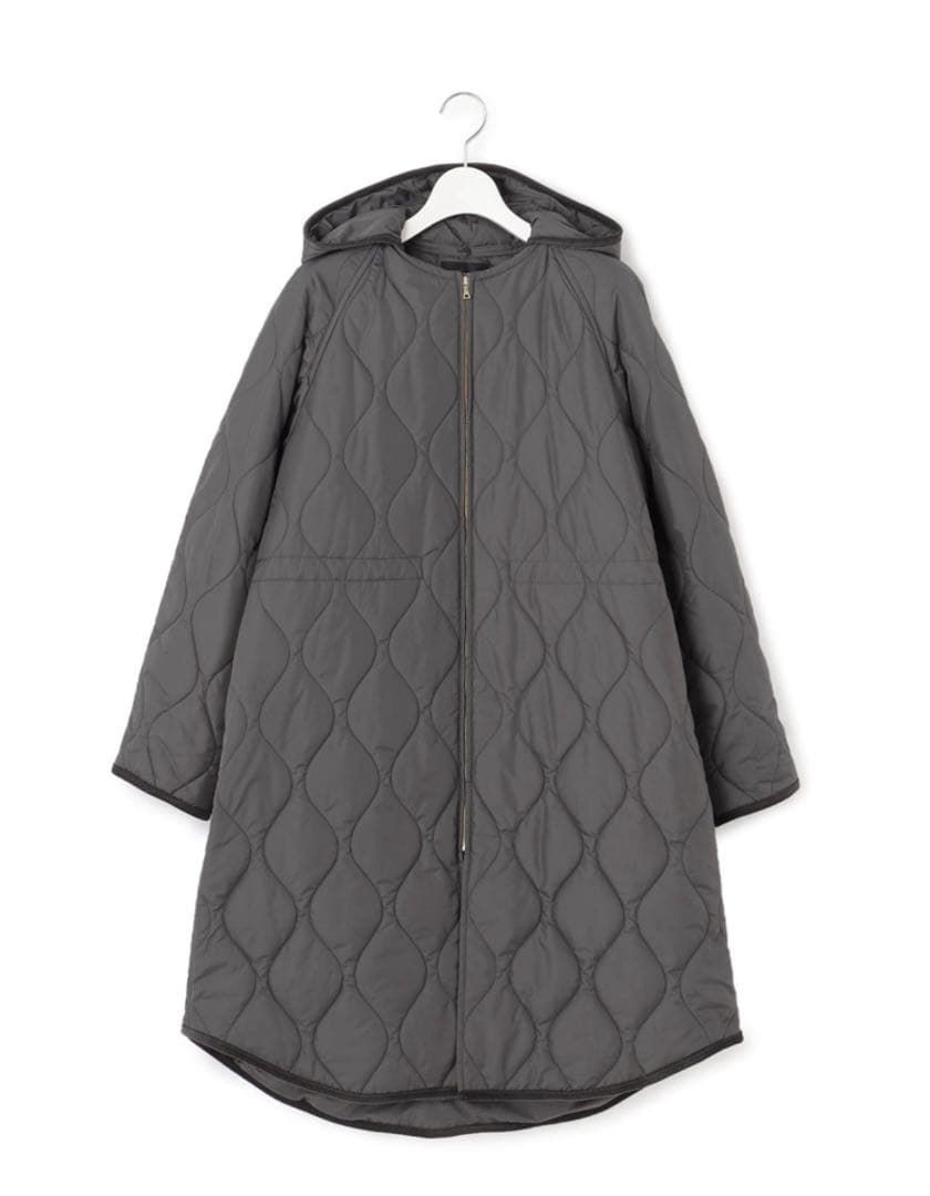 23区 大きいサイズ 洗える 撥水加工 中綿 ロングパディングアウター コート