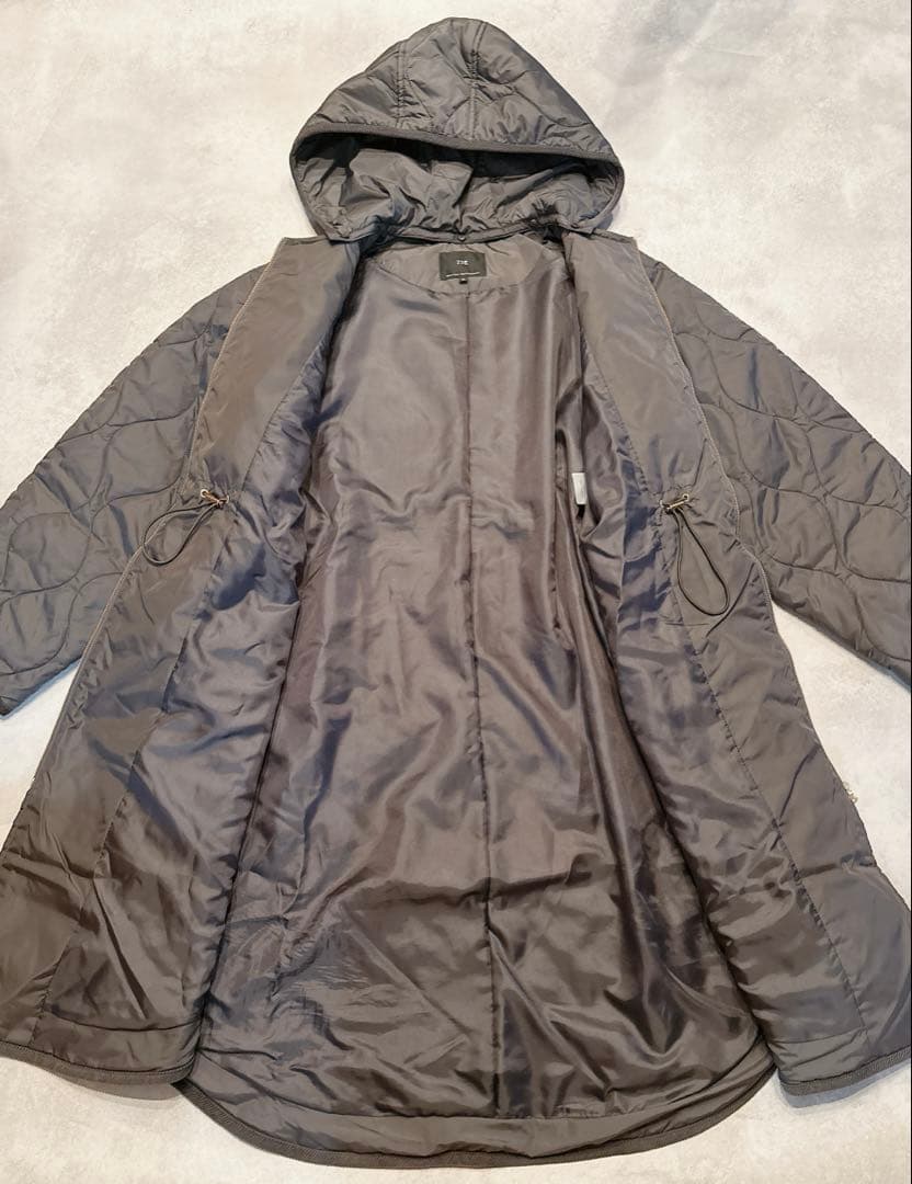 23区 大きいサイズ 洗える 撥水加工 中綿 ロングパディングアウター コート