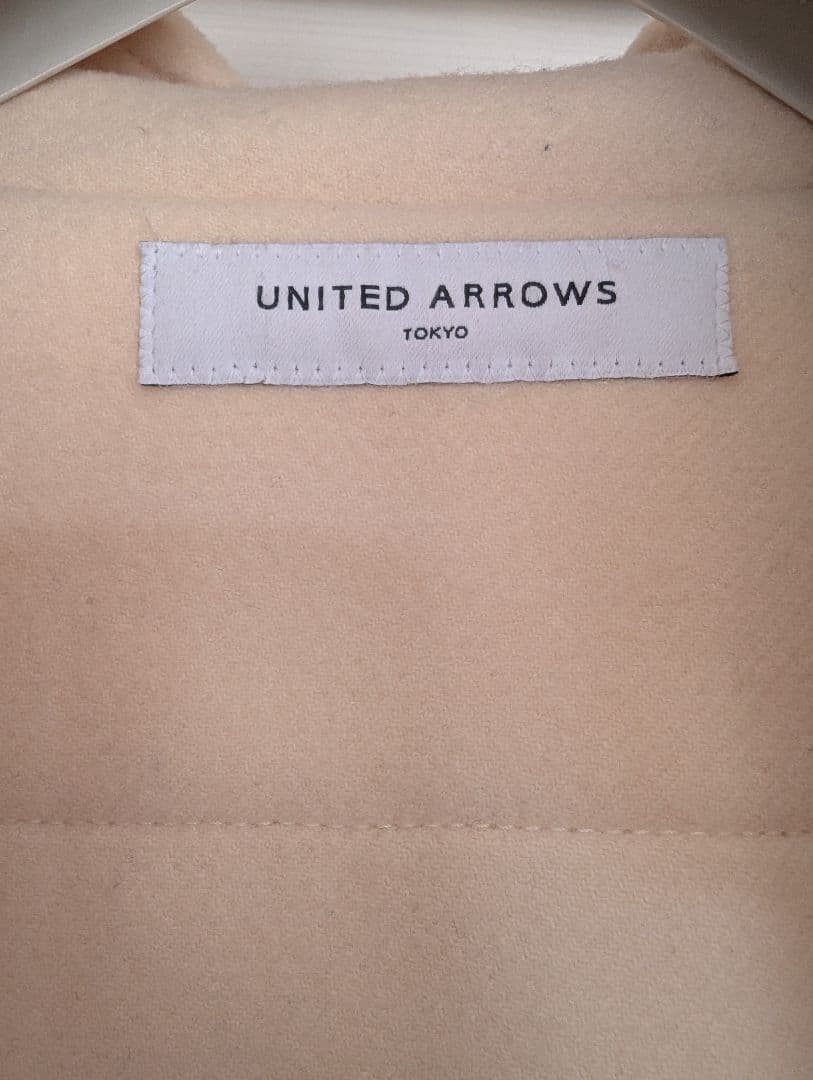 【美品です！】ユナイテッドアローズ★ロング ダッフルコート★38 オフホワイト