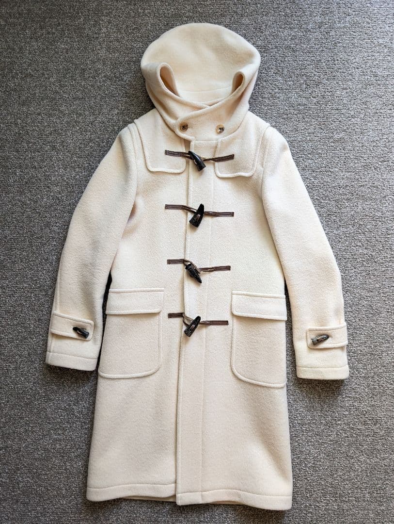 【美品です！】ユナイテッドアローズ★ロング ダッフルコート★38 オフホワイト