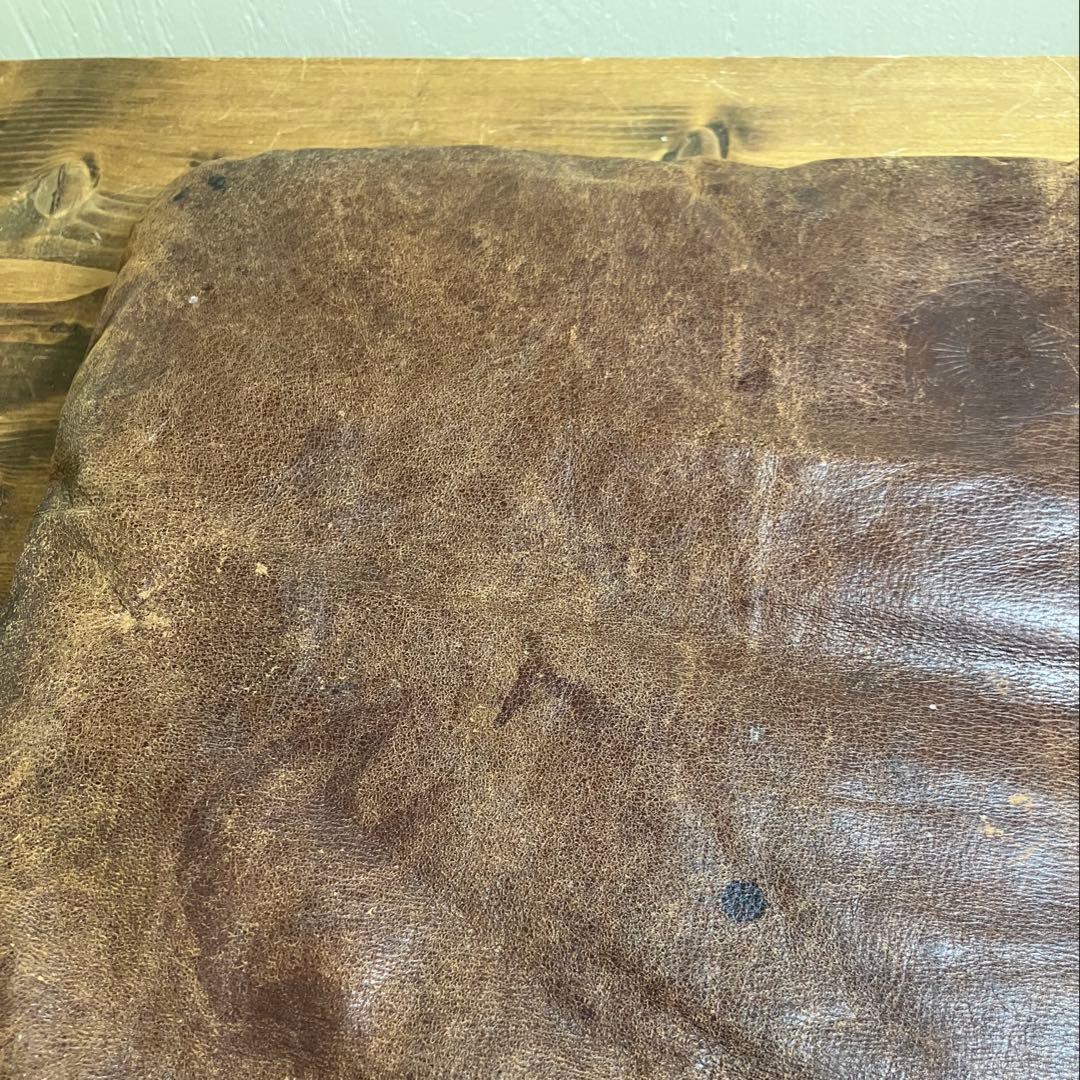 ヴィンテージ 革 座布団 2枚