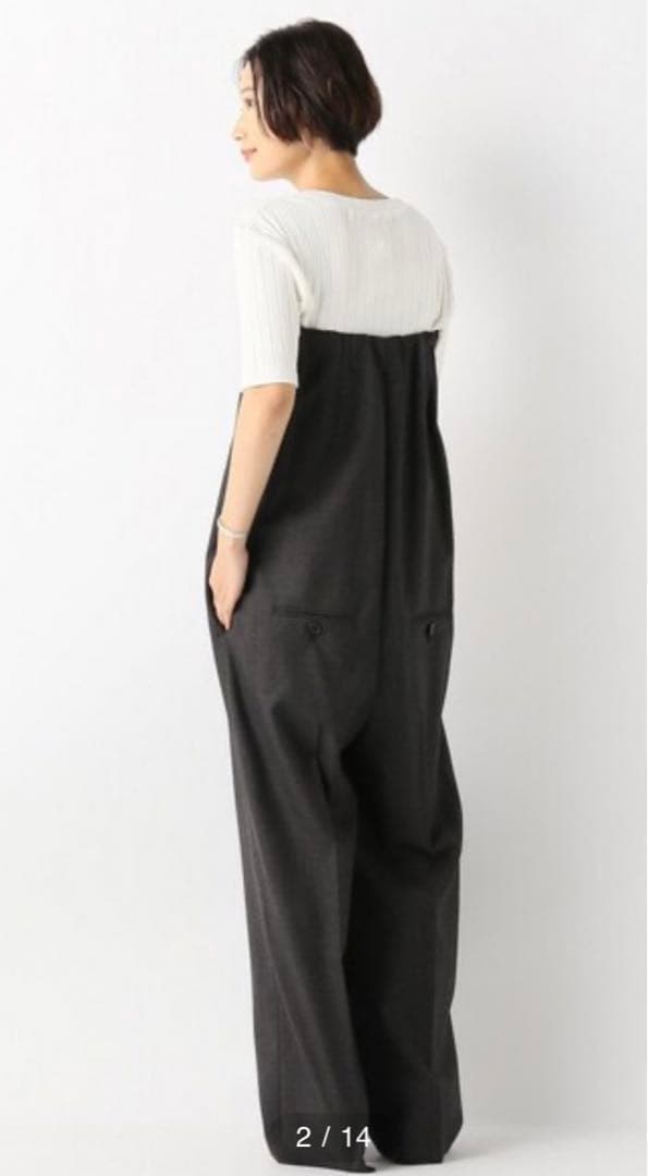 ATON◆オールインワン/2/ウール/GRY/